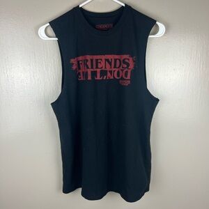 Stranger Things Black Sleeveless Shirt L